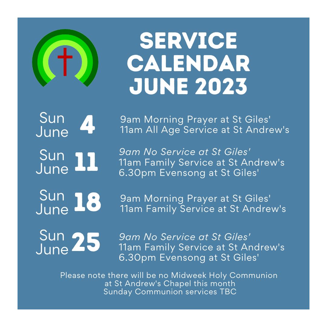 Service Calendar June 2023